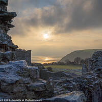 Buy canvas prints of Castle Ruin with a view by David Ford