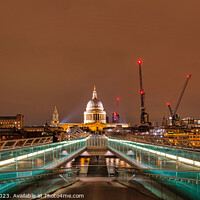 Buy canvas prints of St Pauls Cathedral from the Millennium Bridge by Gary Blackall