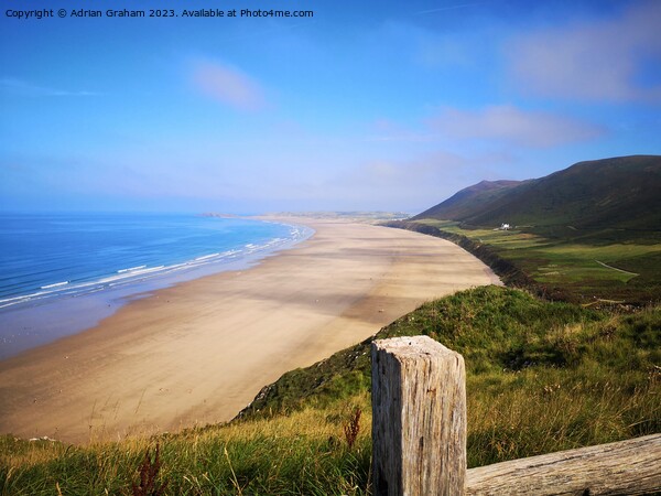 Rhossili Bay, Gower Peninsula Picture Board by Adrian Graham
