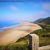 Buy canvas prints of Rhossili Bay, Gower Peninsula by Adrian Graham