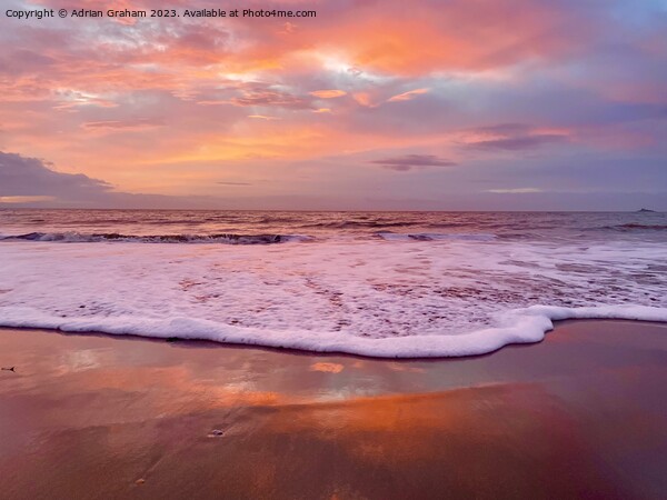 Ocean Sunrise at Swansea Bay Picture Board by Adrian Graham