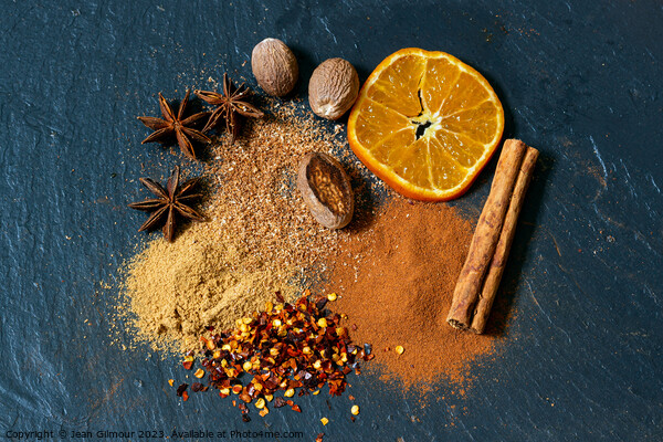 Spices Picture Board by Jean Gilmour