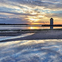 Buy canvas prints of Sunset over Batemans tower in Brightlingsea essex  by Tony lopez