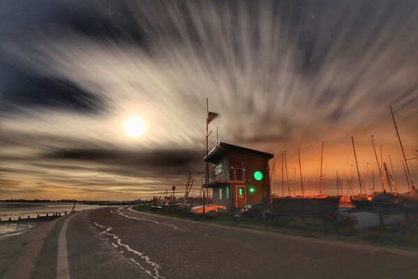 Brightlingsea Prom under moonlight  Picture Board by Tony lopez