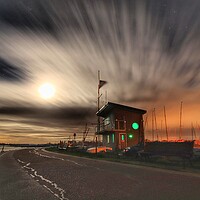 Buy canvas prints of Brightlingsea Prom under moonlight  by Tony lopez