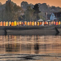 Buy canvas prints of Brightlingsea promenade in the sunrise colours  by Tony lopez