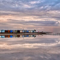 Buy canvas prints of Cloudscape over Brightlingsea tidal pool giving reflections and colours  by Tony lopez