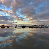 Buy canvas prints of Brightlingsea Harbour reflections  by Tony lopez