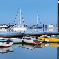 Buy canvas prints of Early morning blue over breakfast Harbour  by Tony lopez