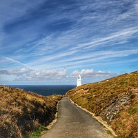 Buy canvas prints of To the lighthouse at Trevose Head  by Tony lopez