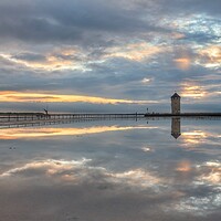 Buy canvas prints of Cloudscape reflections over Batemans Tower Brightlingsea.  by Tony lopez