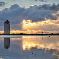 Buy canvas prints of Walking in the Brightlingsea sunset  by Tony lopez