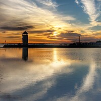 Buy canvas prints of Cloudscape reflections over Brightlingsea tidal pool  by Tony lopez