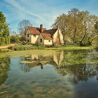 Buy canvas prints of Willy lots cottage at flatford Mill  by Tony lopez