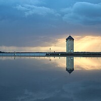 Buy canvas prints of Cloudscape reflections at sunset in Brightlingsea  by Tony lopez