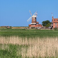 Buy canvas prints of Cley windmill in the afternoon sun in  norfolk  by Tony lopez