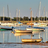 Buy canvas prints of Sunrise colour and light kver Brightlingsea Hard  by Tony lopez