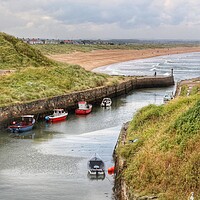 Buy canvas prints of Seaton Sluice Northumberland in the sfternoon dun  by Tony lopez