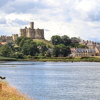 Buy canvas prints of Warkworth castle in the morning sun  by Tony lopez