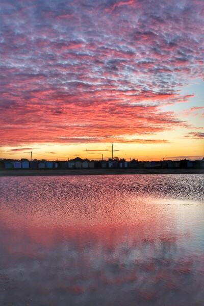 Pre sunrise colours and reflections Brightlingsea  Picture Board by Tony lopez