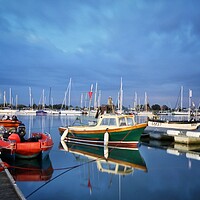 Buy canvas prints of Brightlingsea Harbour in the early morning light  by Tony lopez