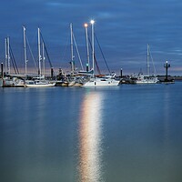 Buy canvas prints of Outdoor Brightlingsea Harbour in  the morning blue  by Tony lopez