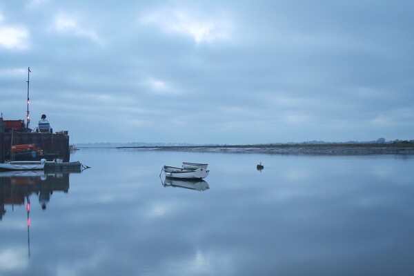 Outdoor Brightlingsea Harbour in  the morning blue  Picture Board by Tony lopez