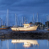 Buy canvas prints of High and dry at low tide over Brightlingsea Harbour  by Tony lopez