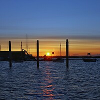 Buy canvas prints of Sunrise over Brightlingsea Harbour  by Tony lopez