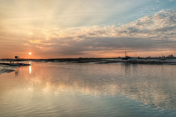 Sunrising over Brightlingsea Harbour  Picture Board by Tony lopez