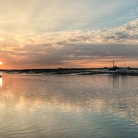 Buy canvas prints of Sunrising over Brightlingsea Harbour  by Tony lopez