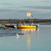 Buy canvas prints of Calm sunset reflections over Brightlingsea Harbour.  by Tony lopez