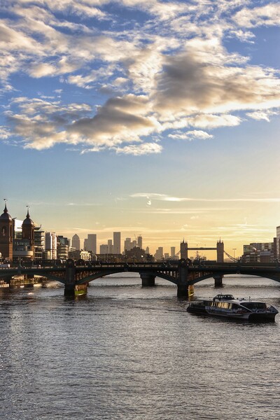London skyline in the sunrise colours  Picture Board by Tony lopez