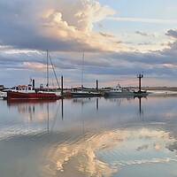 Buy canvas prints of Cloudscape reflections over Brightlingsea harbour  by Tony lopez