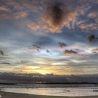 Buy canvas prints of Sunset colours over Brightlingsea  by Tony lopez