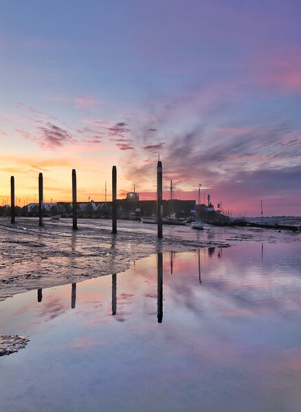 Brightlingsea Harbour Sunrise - Sunset Picture Board by Tony lopez
