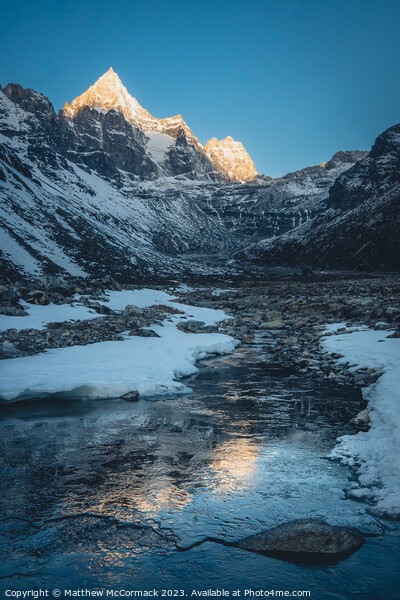 Morning Sunrise Mountain Peak Picture Board by Matthew McCormack
