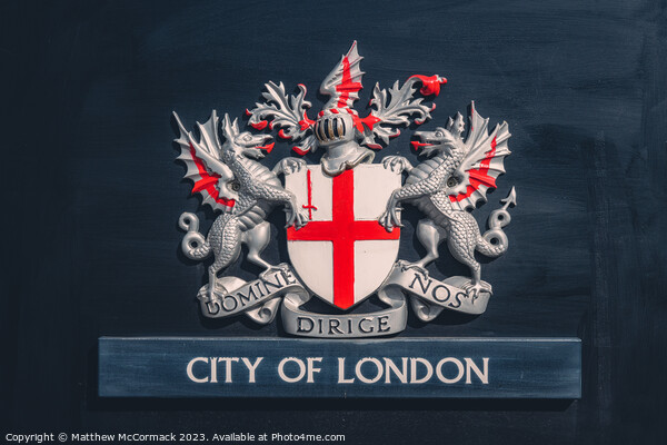 London Crest Picture Board by Matthew McCormack