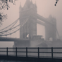 Buy canvas prints of Foggy Tower Bridge by Matthew McCormack