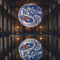 Buy canvas prints of Mini Earth Reflection by Matthew McCormack
