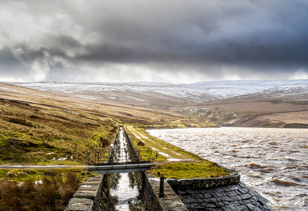 Angram reservoir with Great Whernside Picture Board by James Elkington