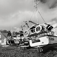 Buy canvas prints of Fishing boats at Cadgwith Cove, Cornwall by Kevin Howchin