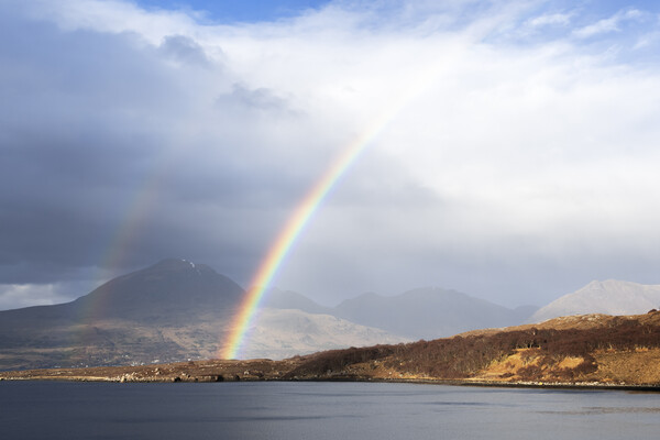 Rainbow over Loch Torridon Picture Board by Kevin Howchin
