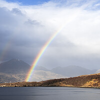Buy canvas prints of Rainbow over Loch Torridon by Kevin Howchin