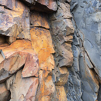 Buy canvas prints of Rock Detail Northcott Mouth, Cornwall by Kevin Howchin