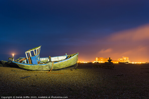 Dungeness night time Picture Board by Derek Griffin