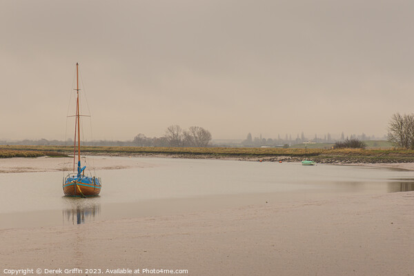A grey morning at Faversham Creek Picture Board by Derek Griffin