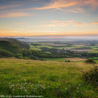 Buy canvas prints of Evening view from Devil's Dyke by Derek Griffin