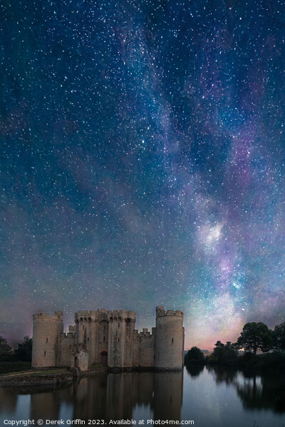 The Milky Way over Bodiam Castle Picture Board by Derek Griffin