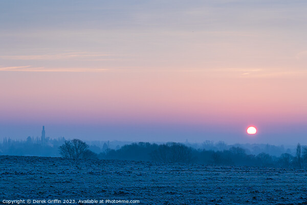 Sunrise over Hadlow, Kent Picture Board by Derek Griffin